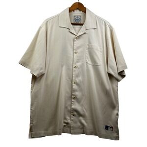 Tommy Bahama Camp Silk Shirt Mens L MLB "America's National Pastime" Embroidered